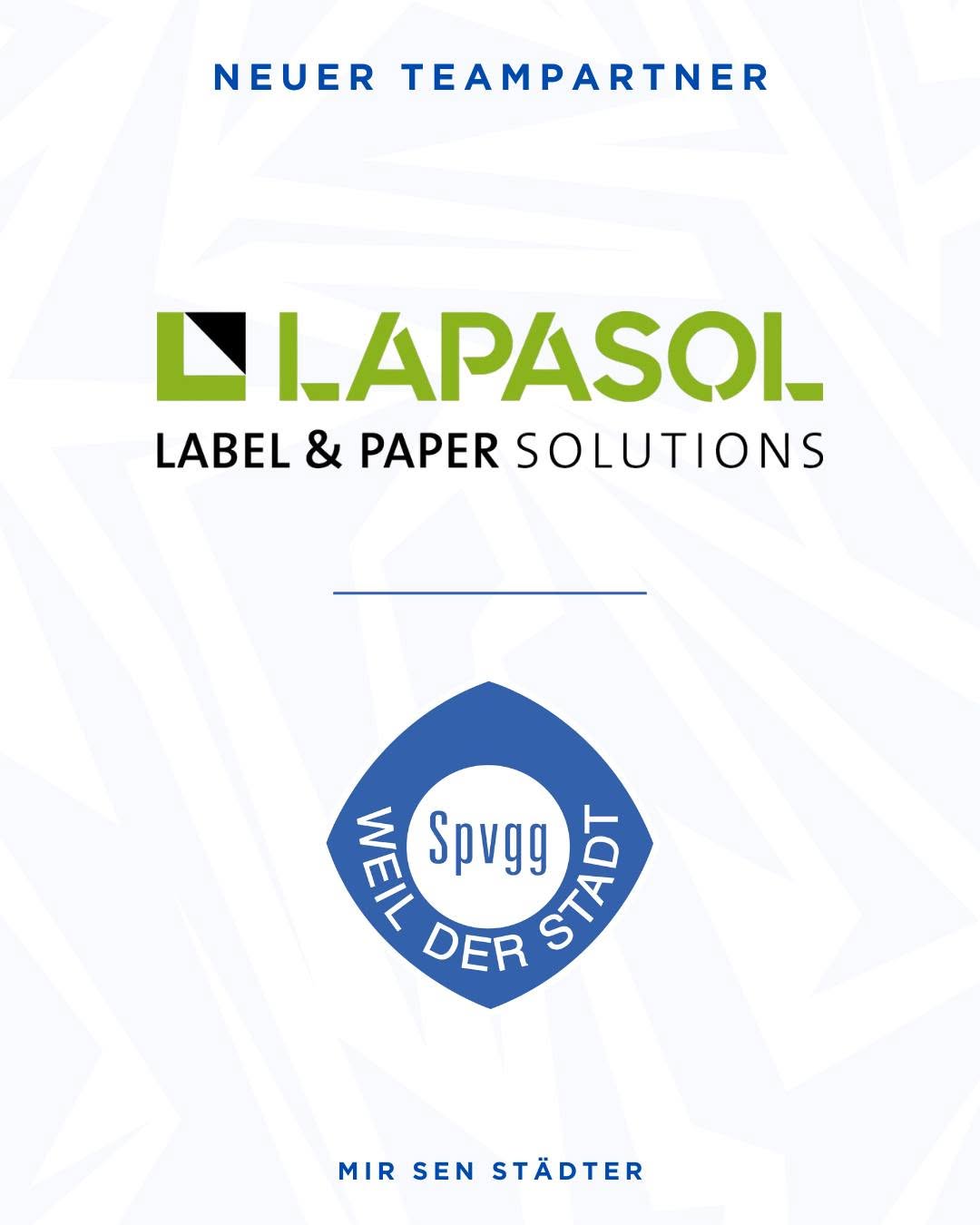 Grafik: LAPASOL ist neuer Teampartner der Spvgg Weil der Stadt